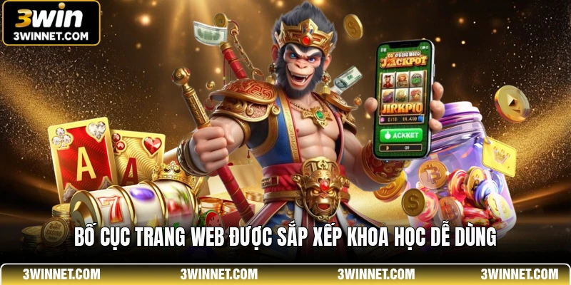 Bố cục trang web được sắp xếp khoa học dễ dùng
